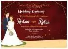 Wedding invitation template - magical moments of your life