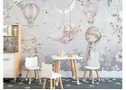Pink Garden Floral Wallpaper Mural for a Calming Retreat