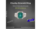 Buy Chunky Emerald Diamond Ring Online in London at Best Price