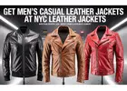 Get Men's Casual Leather Jackets at NYC Leather Jackets