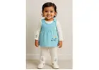 Blue “Be Yourself” Dress Set for Girls
