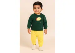 Dinosaur Pocket Sweatshirt & Jogger Set for Boys – Winter Wear