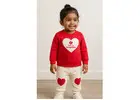 Red Love Heart Co-ord Set for Girls