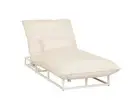 Luxury White Aluminium Sunbed with Canvas Comfort for Outdoor Relaxation