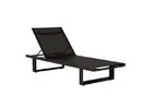 Luxury Pier Sleigh Sunbed Black – Modern Poolside Comfort