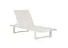 Luxury White Pier Sleigh Sunbed for Poolside & Resort Living