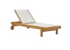 Luxury White Teak Sling Sunbed for Poolside & Resort Comfort