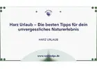 Harz Urlaub – Die besten Tipps für dein unvergessliches Naturerlebnis