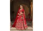 Red Embroidered Silk Unstitched Lehenga by Indiee Lable