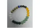 Crystal Evil Eye Bracelet for Protection, Luck & Positive Vibes