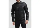 Buy Grant Black Slim Fit Leather Racer Jacket â€“ Premium Style by NYC Leather Jackets