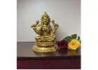 Buy Handcrafted Brass Laxmi Murti Online at Yathashilpam