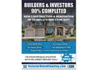 BUILDERS and FIX & FLIP INVESTORS–CASHOUT REFI ON 90% COMPLETED HOMES!
