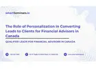 The Role of Personalization in Converting Leads to Clients for Financial Advisors in Canada