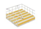 Napkin holder Versa Yellow Metal 35 x 0,03 x 25 cm Stripes- Qubyk UK