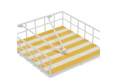 Napkin holder Versa Yellow Metal 35 x 0,03 x 25 cm Stripes- Qubyk UK