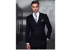 black and white suit